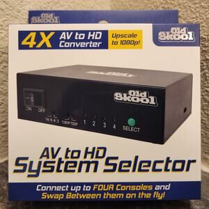 AV to HD 4X Gaming System Selector (NEW) - Old Skool